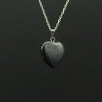 Pendentif "Bouclier" en Obsidienne Oeil céleste coeur 2 cm - lespierresdubienetre