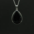 Pendentif "Force Mentale" Goutte en Agate Noire