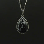 Pendentif "Spontanéité" en Obsidienne Neige Goutte - lespierresdubienetre
